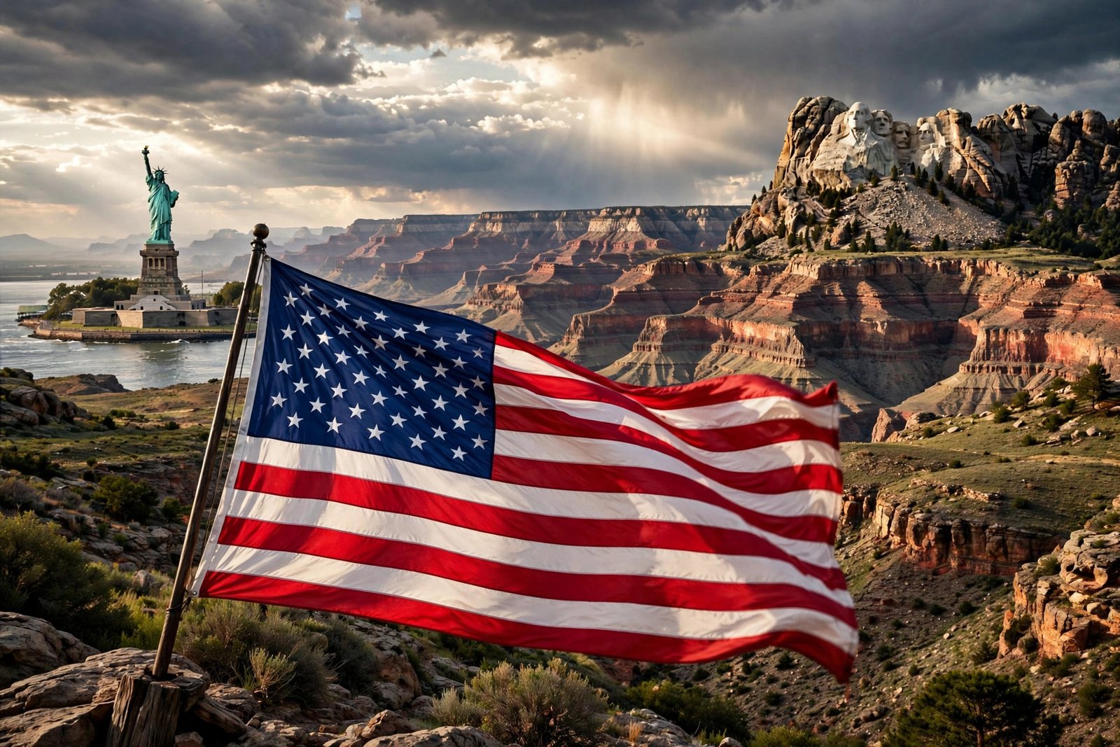 Interesting facts about the USA — American landmarks collage